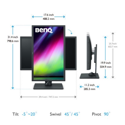 Benq SW321C 813 cm 32 3840 x 2160 Pixeles 4K Ultra HD LED Gris