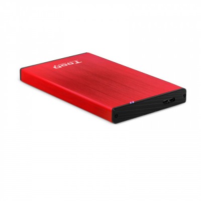 TooQ TQE 2527R caja para disco duro externo 25 Caja de disco duro HDD Negro Rojo