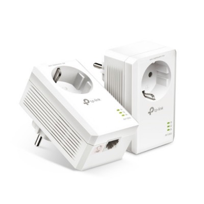 TP LINK AV1000 PASSTHROUGH POWERLINE KIT BROADCOM 1 GIGABIT PORT 1000MBPS POWERLINE HOMEPLUG AV2 NEW PLC UTILITY TWIN PACK