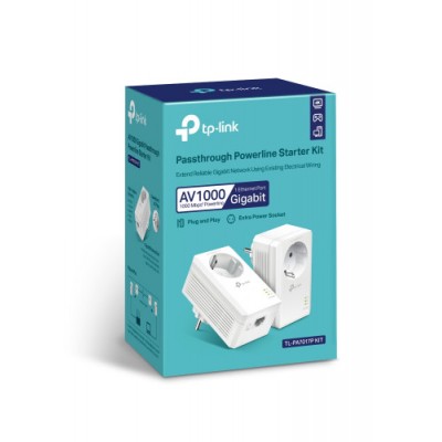 TP LINK AV1000 PASSTHROUGH POWERLINE KIT BROADCOM 1 GIGABIT PORT 1000MBPS POWERLINE HOMEPLUG AV2 NEW PLC UTILITY TWIN PACK