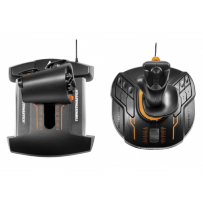 Thrustmaster T 16000M FCS Hotas Negro Naranja USB Palanca de mando Analogico Digital MAC PC