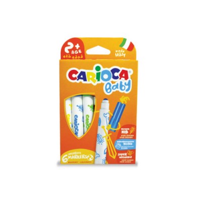 CAJA 6 ROTULADORES VALOROUS MARKER CARIOCA BABY 42813