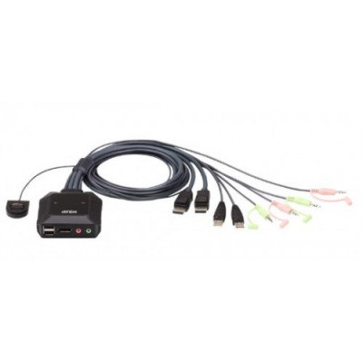 Aten CS22DP interruptor KVM Negro