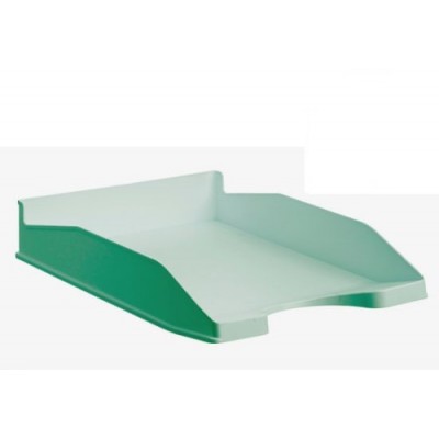 BANDEJA ECOGREEN 100 RECICLADO Y RECICLABLE APILABLE VERDE PASTEL 345X255X60 MM ARCHIVO 2000 742 VE PS