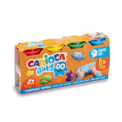 SET PASTA DE MODELAR CARIOCA BABY DOUGH 8X75GR CARIOCA 43180