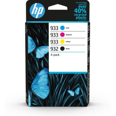 HP Paquete de 4 tintas Originales 932 negro y 933 cian magenta amarillo