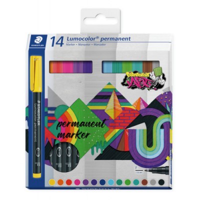 ESTUCHE 14 UDS LUMOCOLOR PERMANENT 318 STAEDTLER 318 C14