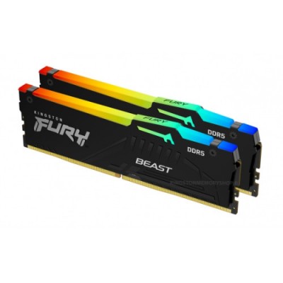 MEMORIA KINGSTON FURY BEAST RGB DDR5 64GB KIT2 5600MT S CL4