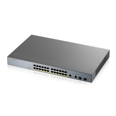 Zyxel GS1350 26HP EU0101F switch Gestionado L2 Gigabit Ethernet 10 100 1000 Energia sobre Ethernet PoE Gris