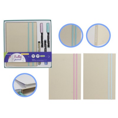 SET LIBRETA BULLET KRAFT ROTULADORES PINCEL Y BOLIGRAFO BISMARK INGRAF 330620