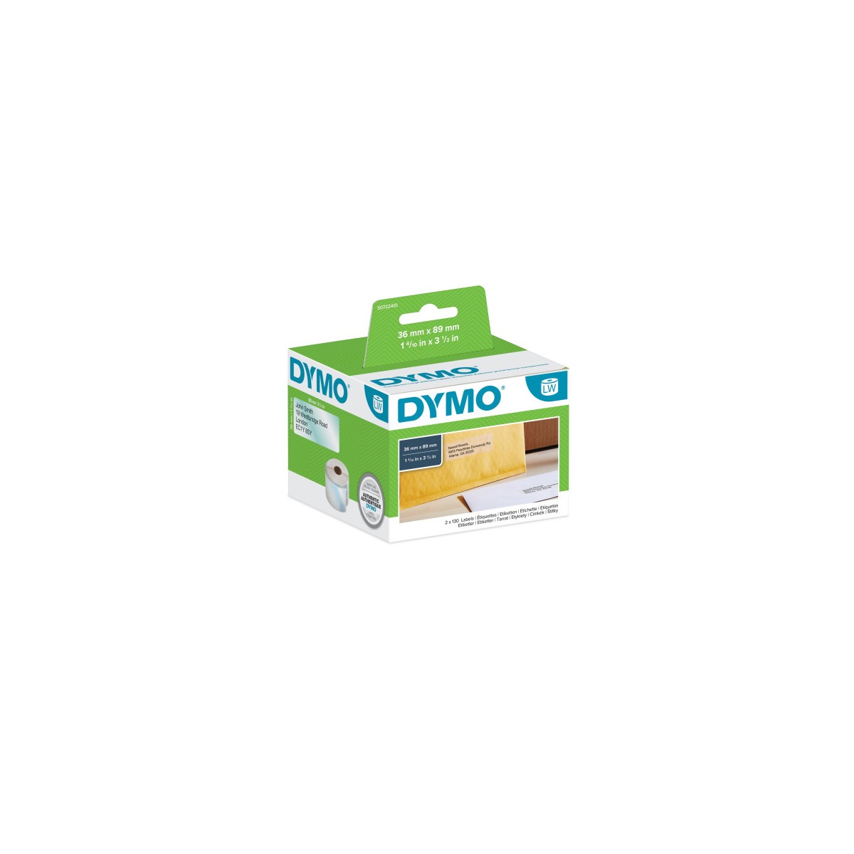 PACK 12 ROLLOS LW ETIQUETAS 36X89MM DYMO 2093093