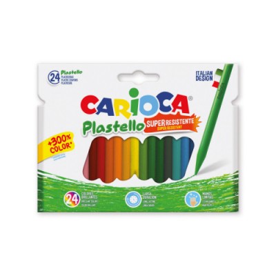 CAJA 24 PLASTICERAS COLORES SURTIDOS CARIOCA 42880