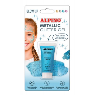 BLiSTER MAQUILLAJE CON COLOR Y PURPURINA GLITTER AZUL ALPINO DL000603