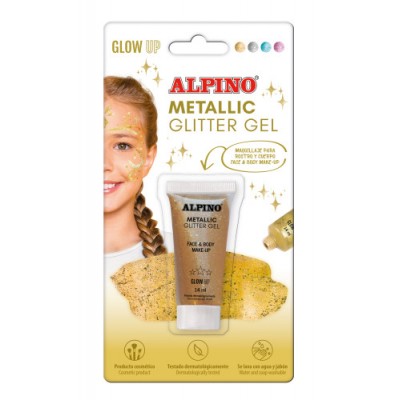 BLiSTER MAQUILLAJE CON COLOR Y PURPURINA GLITTER DORADO ALPINO DL000602