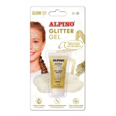 BLiSTER GEL TRANSPARENTE CON PURPURINA DORADO ALPINO DL000606