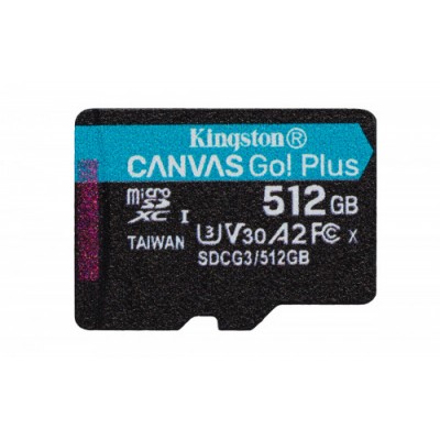 Kingston Technology Canvas Go Plus memoria flash 512 GB MicroSD Clase 10 UHS I