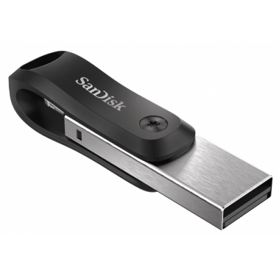 SanDisk iXpand unidad flash USB 64 GB USB Type A Lightning 32 Gen 2 31 Gen 2 Negro Plata