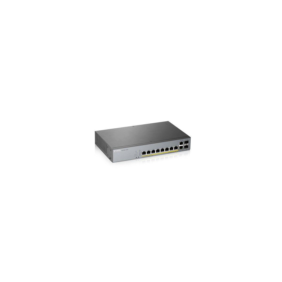 Zyxel GS1350 12HP EU0101F switch Gestionado L2 Gigabit Ethernet 10 100 1000 Energia sobre Ethernet PoE Gris