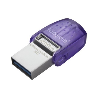 Kingston Technology DataTraveler microDuo 3C unidad flash USB 256 GB USB Type A USB Type C 32 Gen 1 31 Gen 1 Acero inoxidable P