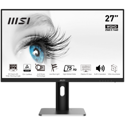 MSI PRO MP273QP pantalla para PC 686 cm 27 2560 x 1440 Pixeles Wide Quad HD LED Negro Plata