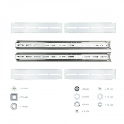 Nanocable Guias laterales telescopicas para Caja Rack de 19