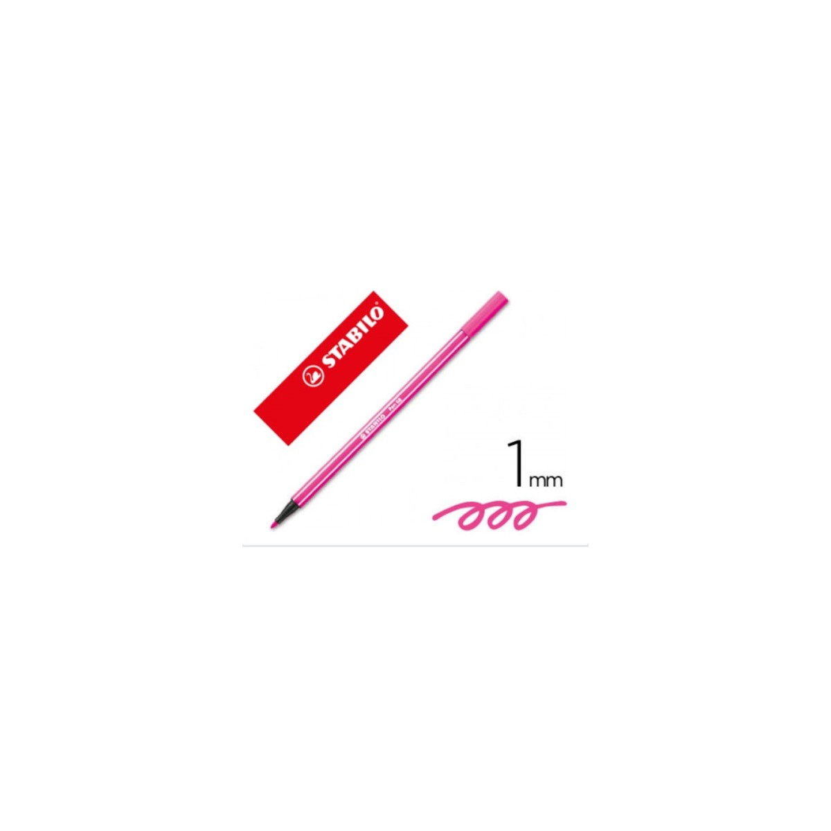 ROTULADOR PREMIUM CON PUNTA DE FIBRA BISELADA PEN 68 MAX COLOR ROSA STABILO 768 56