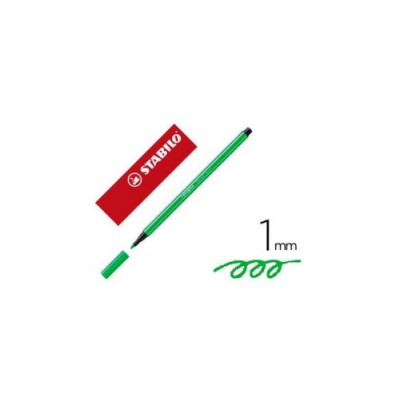 ROTULADOR PREMIUM CON PUNTA DE FIBRA BISELADA PEN 68 MAX COLOR VERDE CLARO STABILO 768 33