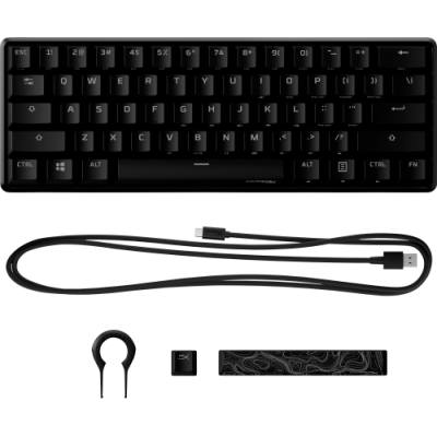 HP HyperX Alloy Origins 60 teclado USB QWERTY Ingles de EE UU Negro