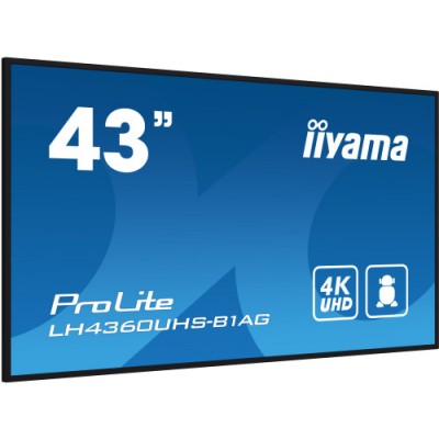 iiyama PROLITE Pizarra de caballete digital 108 cm 425 LED Wifi 500 cd m 4K Ultra HD Negro Procesador incorporado Android 11 24