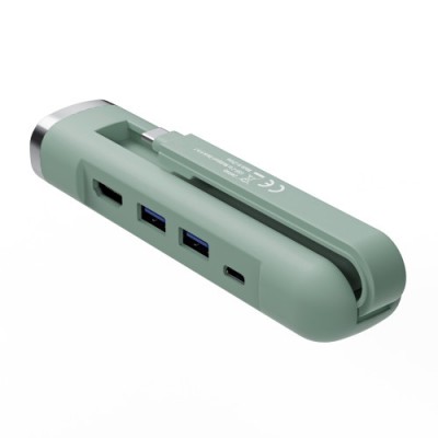 Ewent EW1148 base para portatil y replicador de puertos Alambrico USB 32 Gen 1 31 Gen 1 Type C Verde