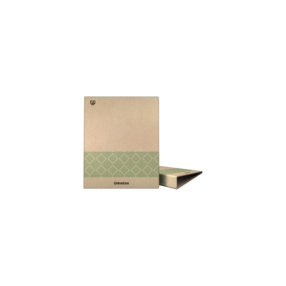 CARPETA RECICLADA ANILLAS 4x25MM KRAFT SOFT A4 VERDE UNINATURE 7323820