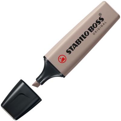 STABILO BOSS ORIGINAL NatureColors marcador 1 piezas Punta de cincel Gris claro