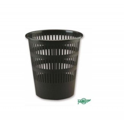 PAPELERA REJILLA 12 L COLOR NEGRO PLaSTICO RECICLADO Y RECICLABLE FAIBO 307R2