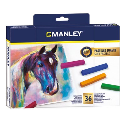 ESTUCHE 36 SOFT PASTELS MANLEY MSP00036