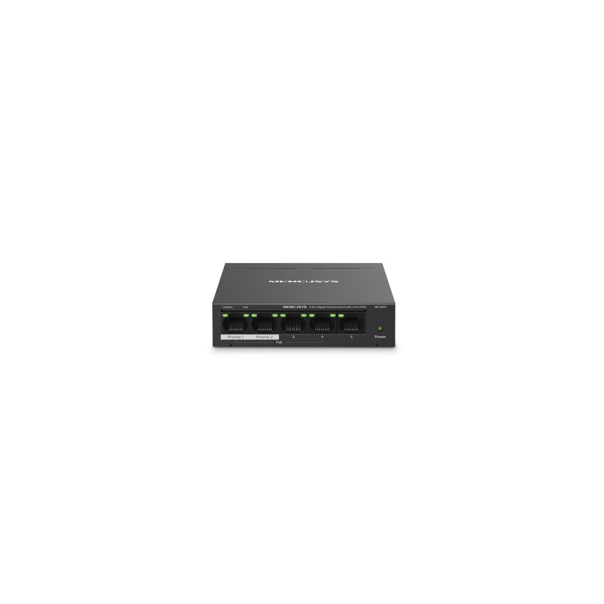 Mercusys MS105GP switch Gigabit Ethernet 10 100 1000 Energia sobre Ethernet PoE Negro