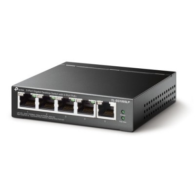 TP LINK TL SG1005LP switch No administrado Gigabit Ethernet 10 100 1000 Energia sobre Ethernet PoE Negro