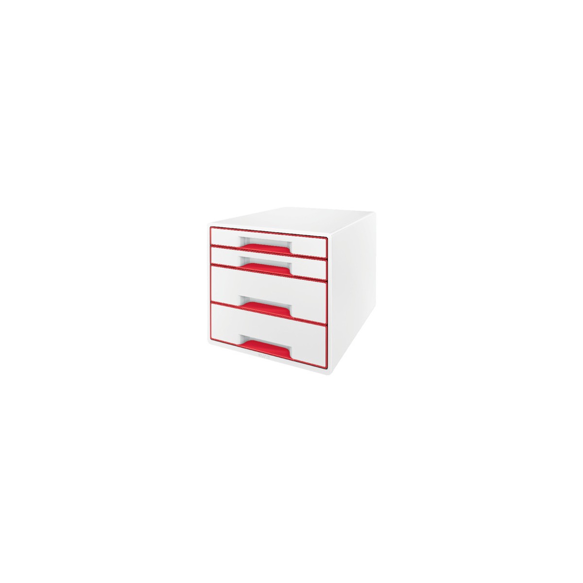 BUCS 4 CAJONES WOW DESK CUBE 2 GRANDES Y 2 PEQUENOS ROJO BLANCO LEITZ 52132026