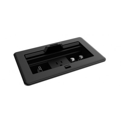 CRESTRON FLIPTOP FT2 SERIES CABLE MANAGEMENT SYSTEM 202 SIZE MECHANICAL PASS THROUGH LID BLACK FT2 202 MECH PTL B 6511668