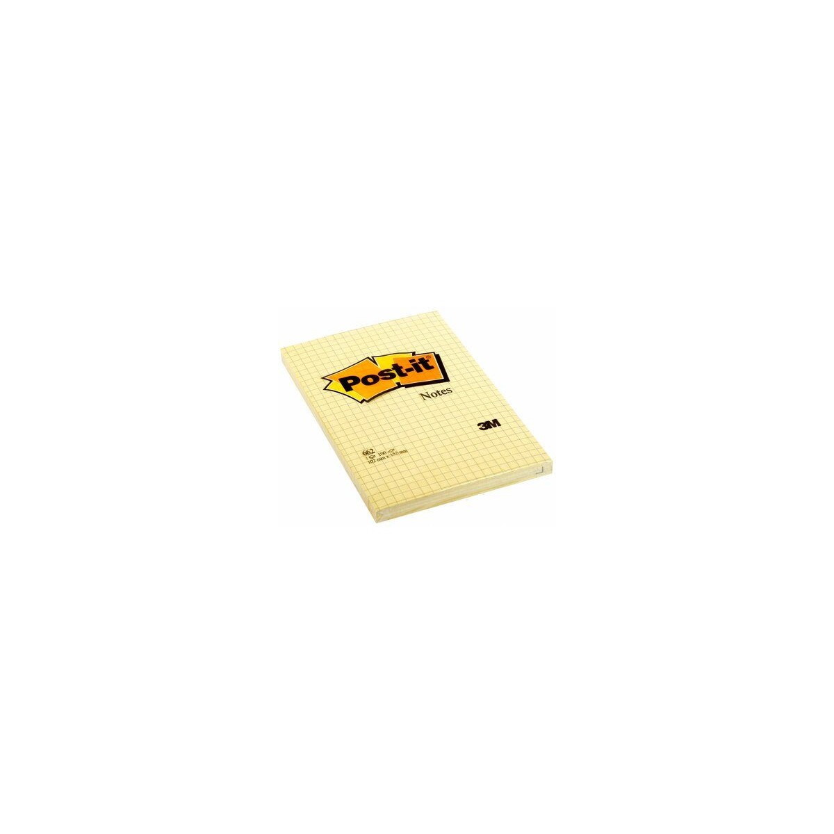 BLOC 100 HOJAS NOTAS GRANDES ADHESIVAS 101X152MM CANARY YELLOW CUADRiCULA 662N POST IT 7100172739