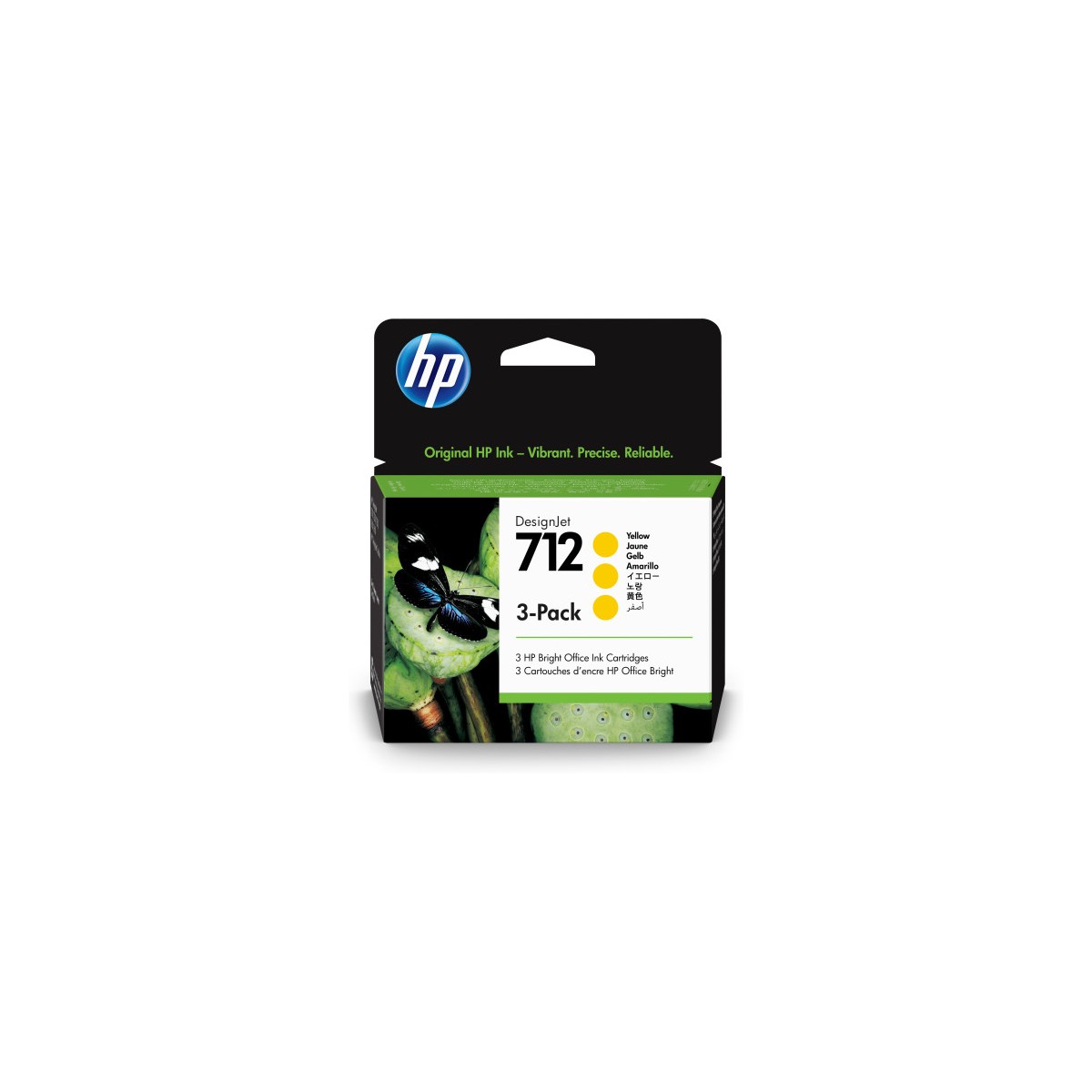 HP Paquete de 3 cartuchos de Tinta DesignJet 712 amarillo de 29 ml