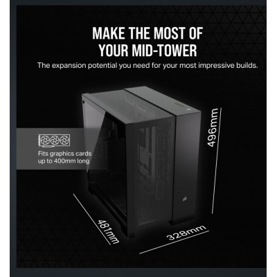 CAJA CORSAIR 6500D AIRFLOW MID TOWER NEGRA CC 9011259 WW