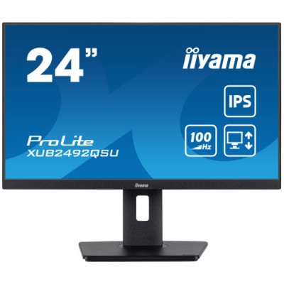 iiyama ProLite XUB2492QSU B1 pantalla para PC 605 cm 238 2560 x 1440 Pixeles Wide Quad HD LED Negro