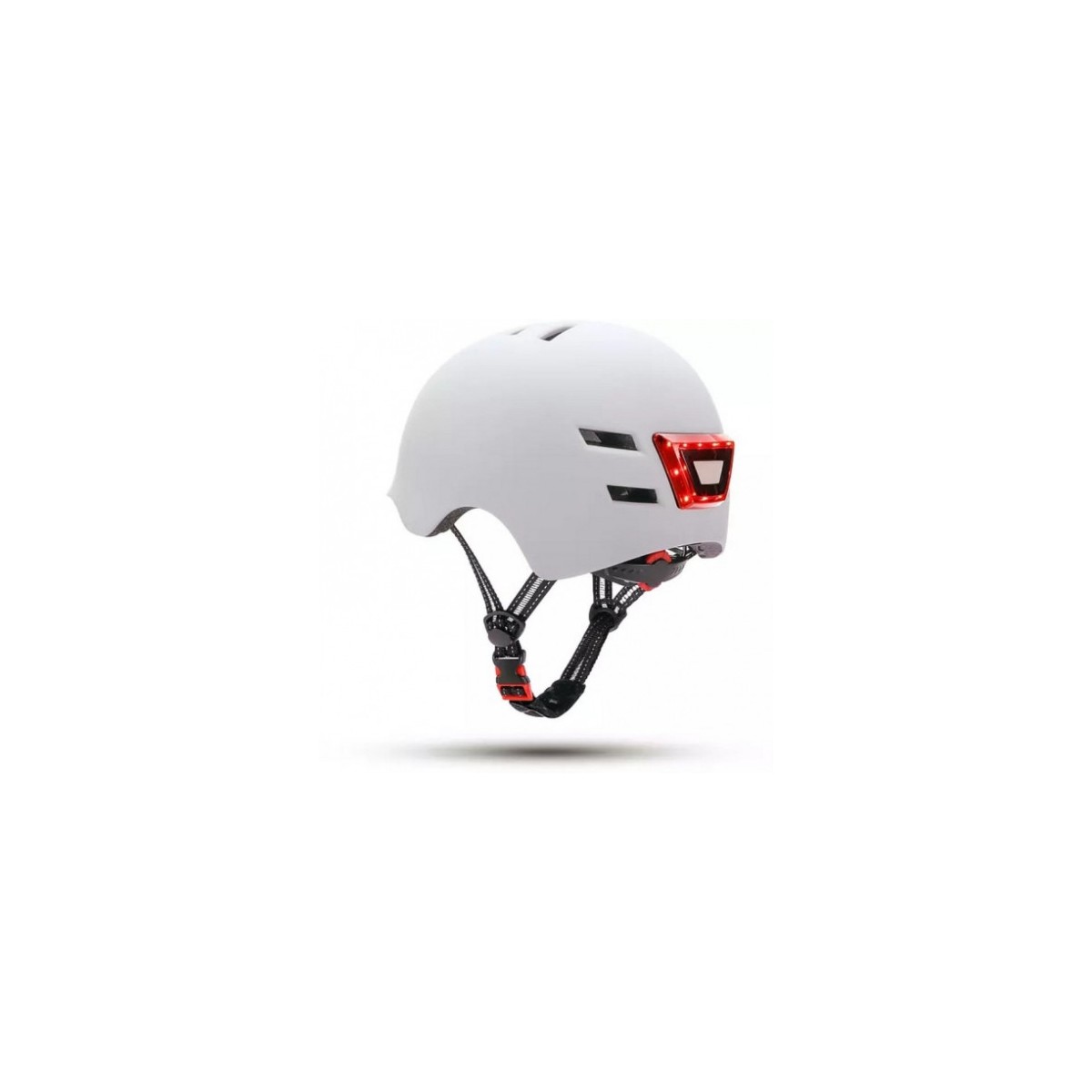 YOUIN CASCO CON LED FRONTAL Y TRASERO BLANCO TALLA L