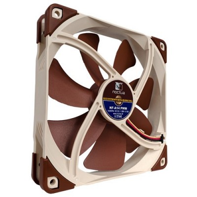 NOCTUA VENTILADOR CAJA NF A14 PWM 140MM FAN 140X140X25MM 12V 1500RPM 1200RPM 300RPM 246 DBA 1402 M3 H 208 MM H2O 4 PINES