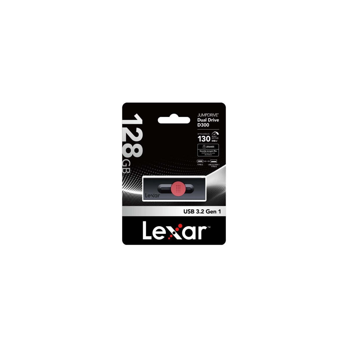 LEXAR 128GB DUAL TYPE C AND TYPE A USB 32 FLASH DRIVE UP TO 130MB S READ