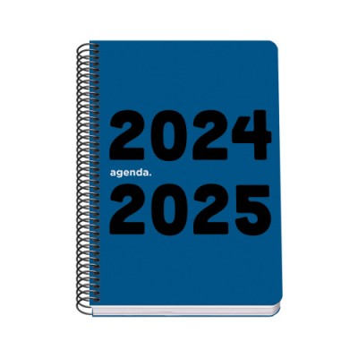 AGENDA ESCOLAR 2024 2025 TAMANO A5 TAPA POLIPROPILENO SEMANA VISTA MEMORY BASIC AZUL DOHE 51759