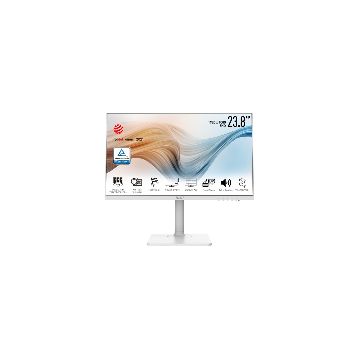 MSI Modern MD2412PW pantalla para PC 605 cm 238 1920 x 1080 Pixeles Full HD Blanco