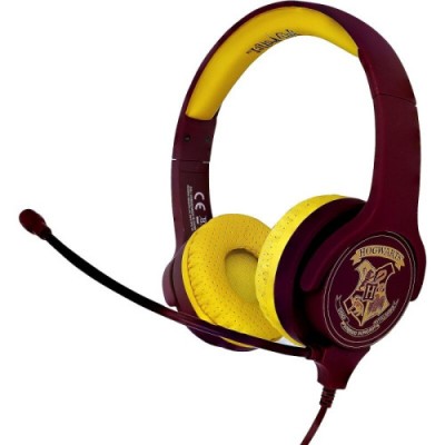 AURICULARES INTERACTIVE ESCUDO HOGWARTS AMARILLO GRANATE OTL TECHNOLOGIES HP0816