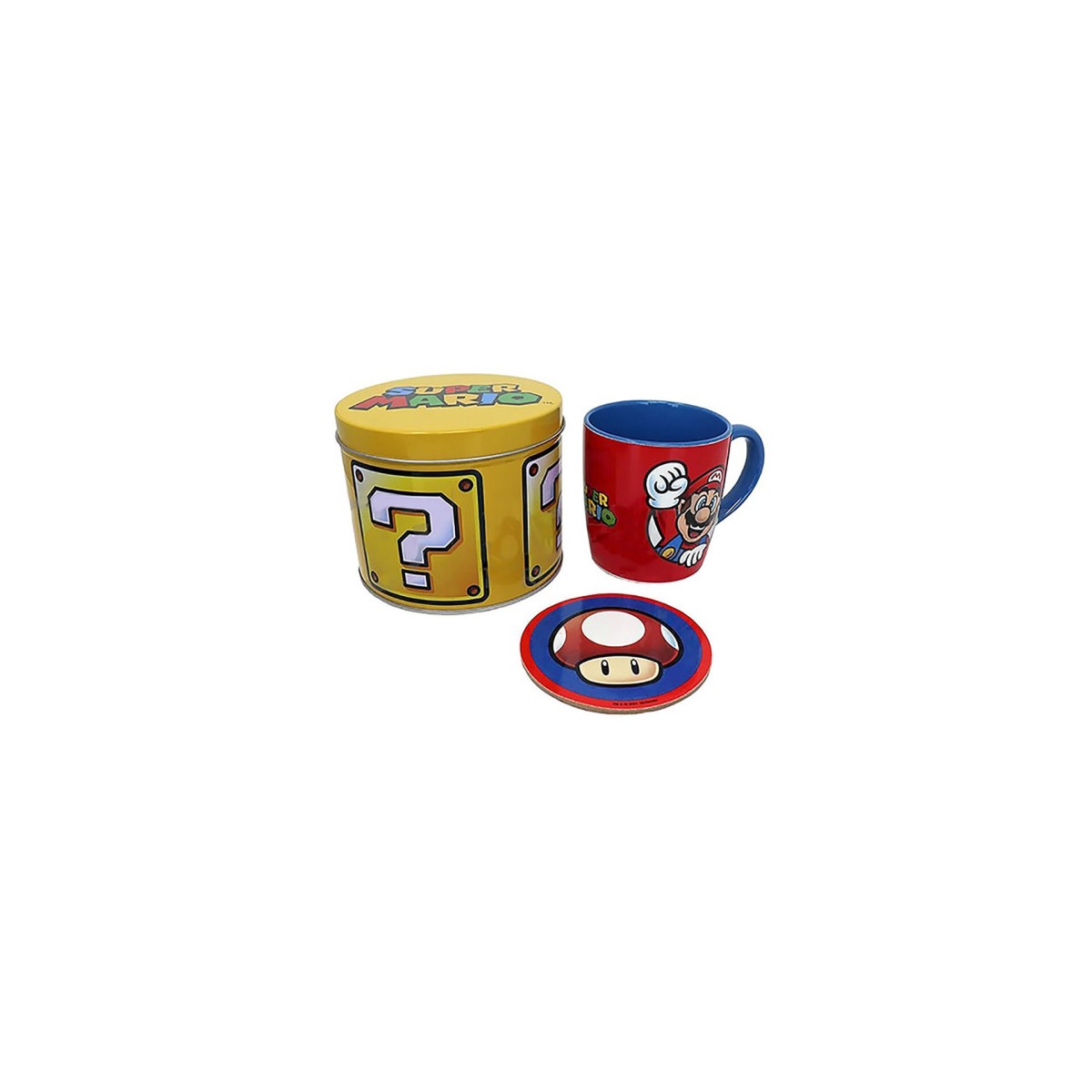 SET DE REGALO TAZA Y POSAVASOS GOLDEN SUPER MARIO PYRAMID INTERNATIONAL GP86086