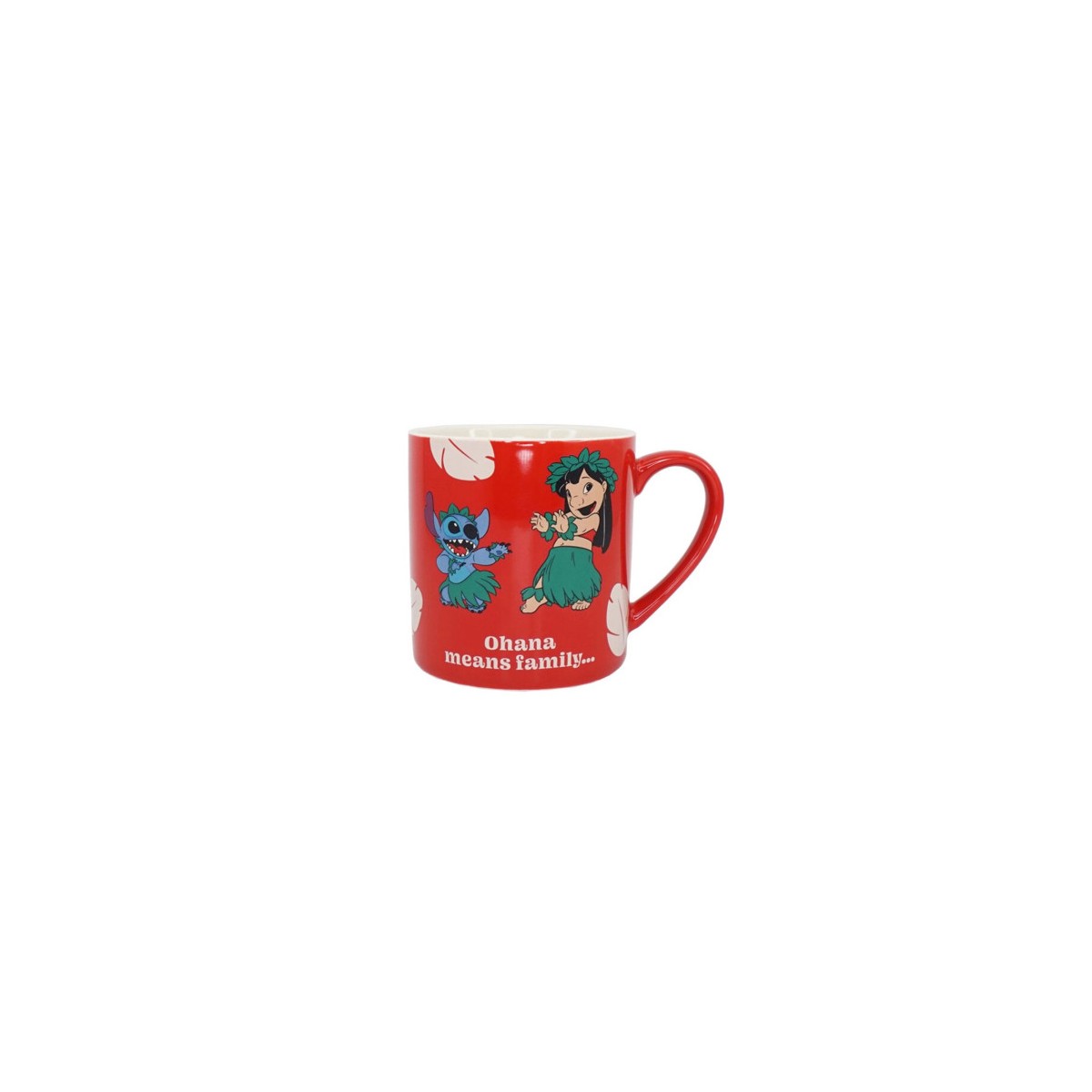 TAZA LILO STITCH OHANA MEANS FAMILY 310 ML HALF MOON BAY MUGBDC51